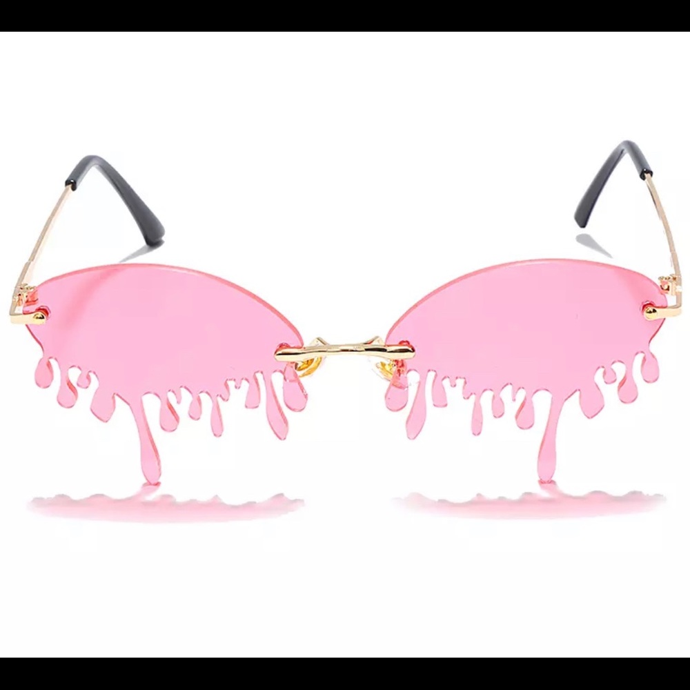 Pink Drip Drop Glasses